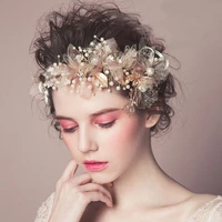 luxury pearl rhinestones hair accessories bridal wedding crown hair accessories hair band tiara for women headwear headbands