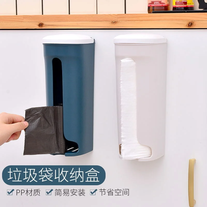 

bag Garbage storage box artifact storage plastic bag collector wall-mounted kitchen convenient bag extraction type free punch