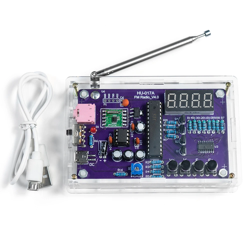 

Детали для сборки FM-радио HU-017A RDA5807S, Nixie Tube Display, обучение обучению, сделай сам, производство монолитных сварочных деталей