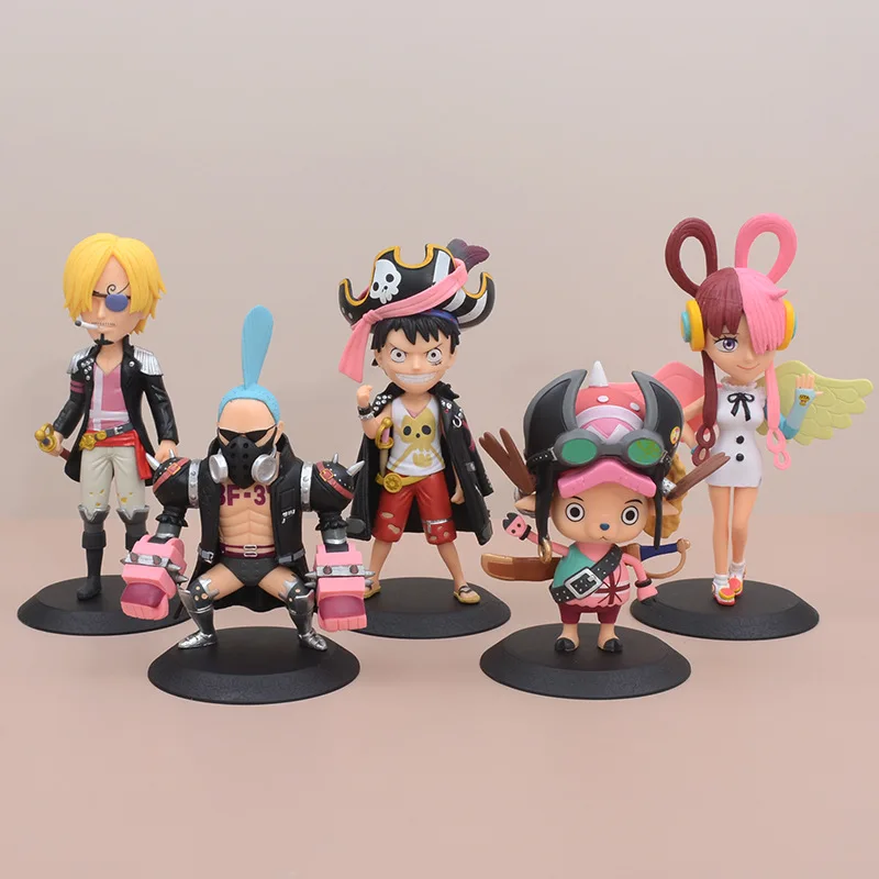 

BANDAI 5Pcs/Set Cartoon One Piece Movie 01 VOL.1 Luffy Sanji Chopper Anime Action Figures For Boys Girls Kids Toys Gift