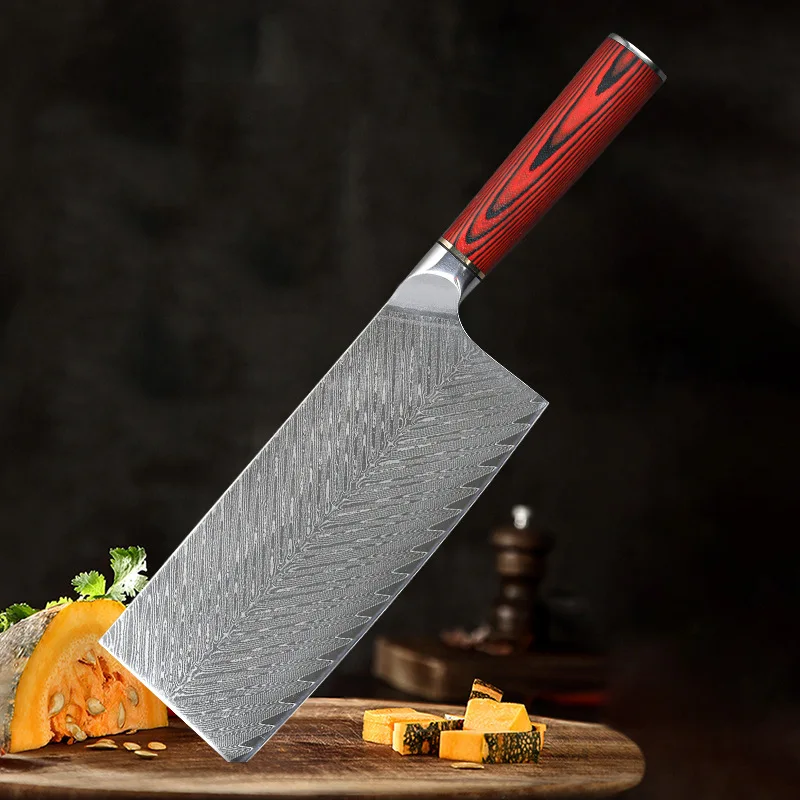 GZV, Chinese Kitchen Knife 67 Floor VG10 Damascus Sharp Kitchen Knife, Japanese Seiko Knife, Kitchen Knife, High-end Gift Box