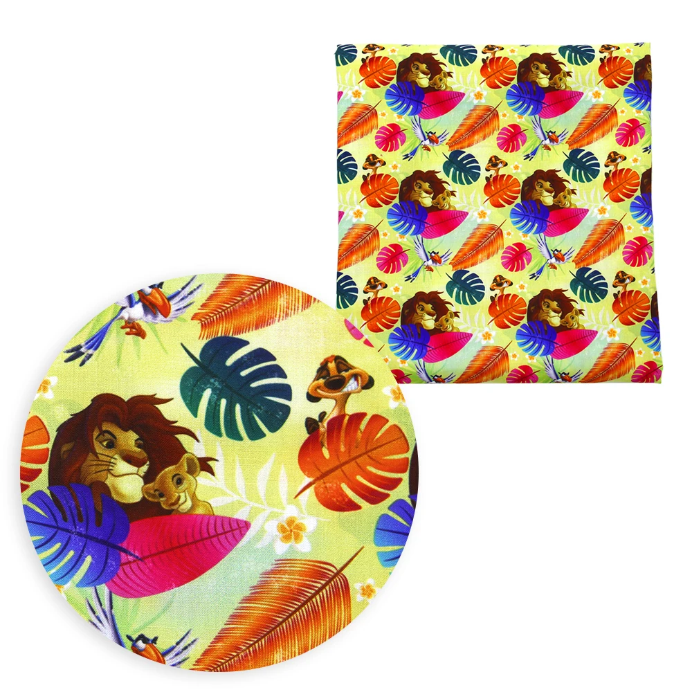 Бесплатная доставка Disney Король Лев 50*145 см 100% хлопчатобумажная ткань шитье