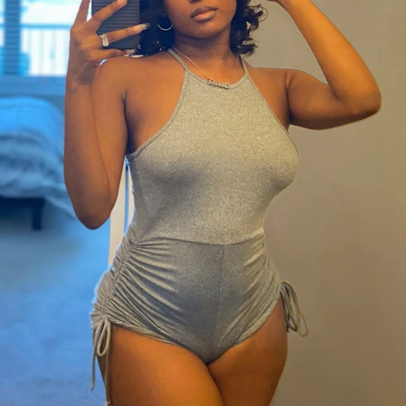 

Sexy Jumpsuit Backless Bodycon Sleepwear Romper Women Short Suits Summer Clothes