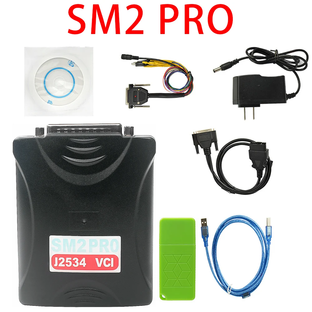 

Программатор для автомобилей SM2 Pro J2534 VCI ECU, инструмент для чтения и записи данных, pcmтюнер 67 в 1, скамейка OBD PCM FALSH 67, 2023