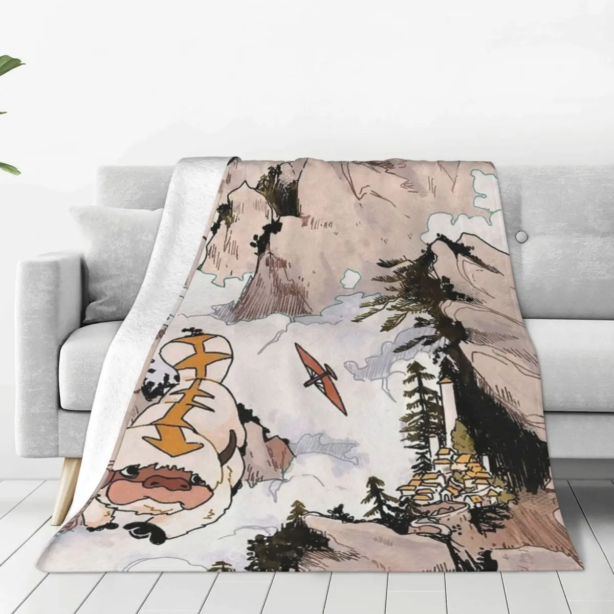 

Avatar The Last Airbender Appa Fleece Throw Blankets tv series anime Blankets for Bedding Outdoor Ultra-Soft Bedspread