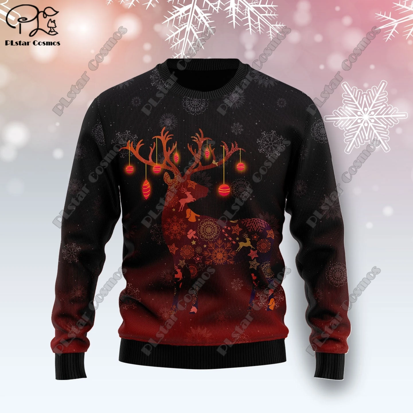 Новинка милый Рождественский свитер с 3D принтом животных уличный Повседневный