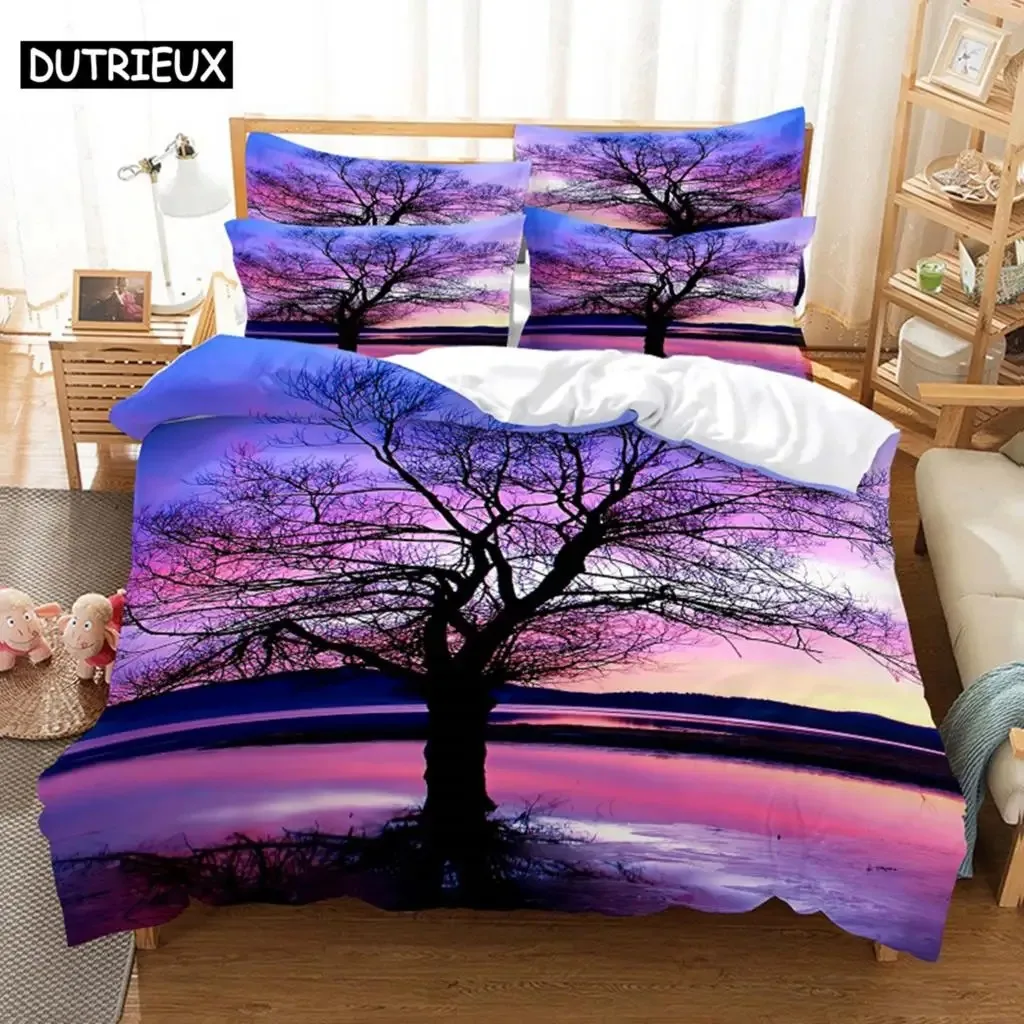 Комплект постельного белья с 3D-принтом пододеяльником и цифровым принтом