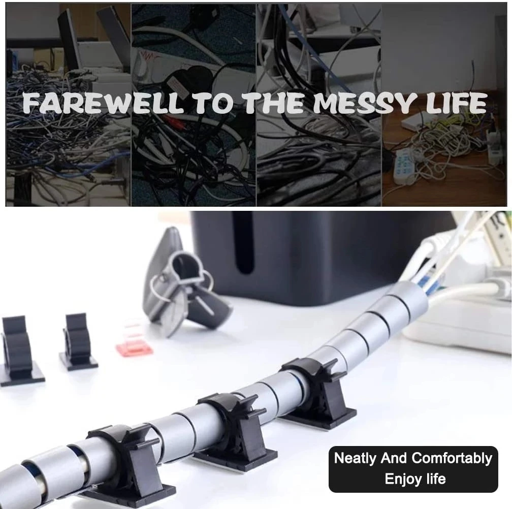 Регулируемый органайзер для кабелей самоклеящиеся зажимы настольный держатель