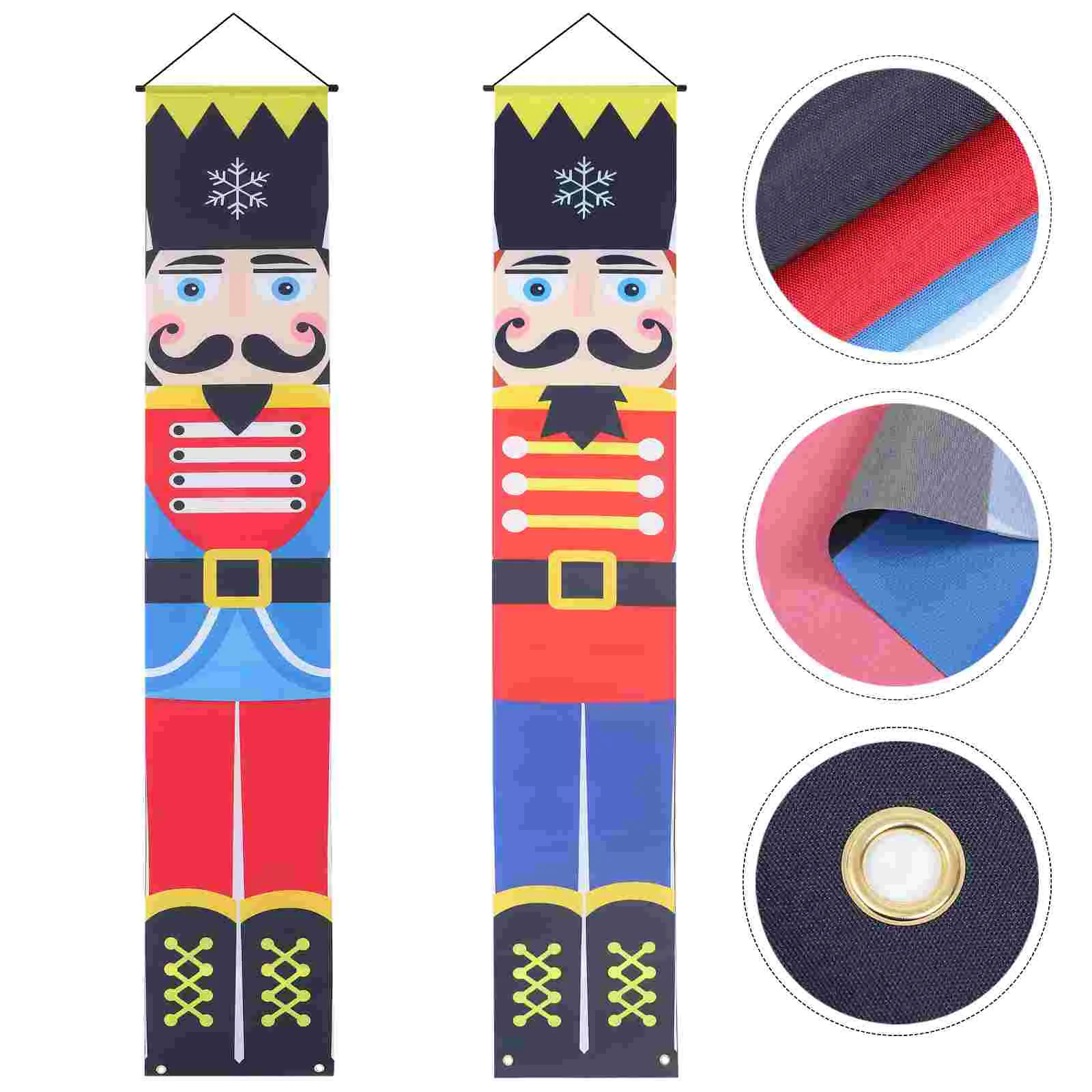 

Doorchristmas Couplets Decoration Banners Nutcracker Banner Couplet Decor Porch Pendant Soldier Outdoor Party Sign Flag Signs