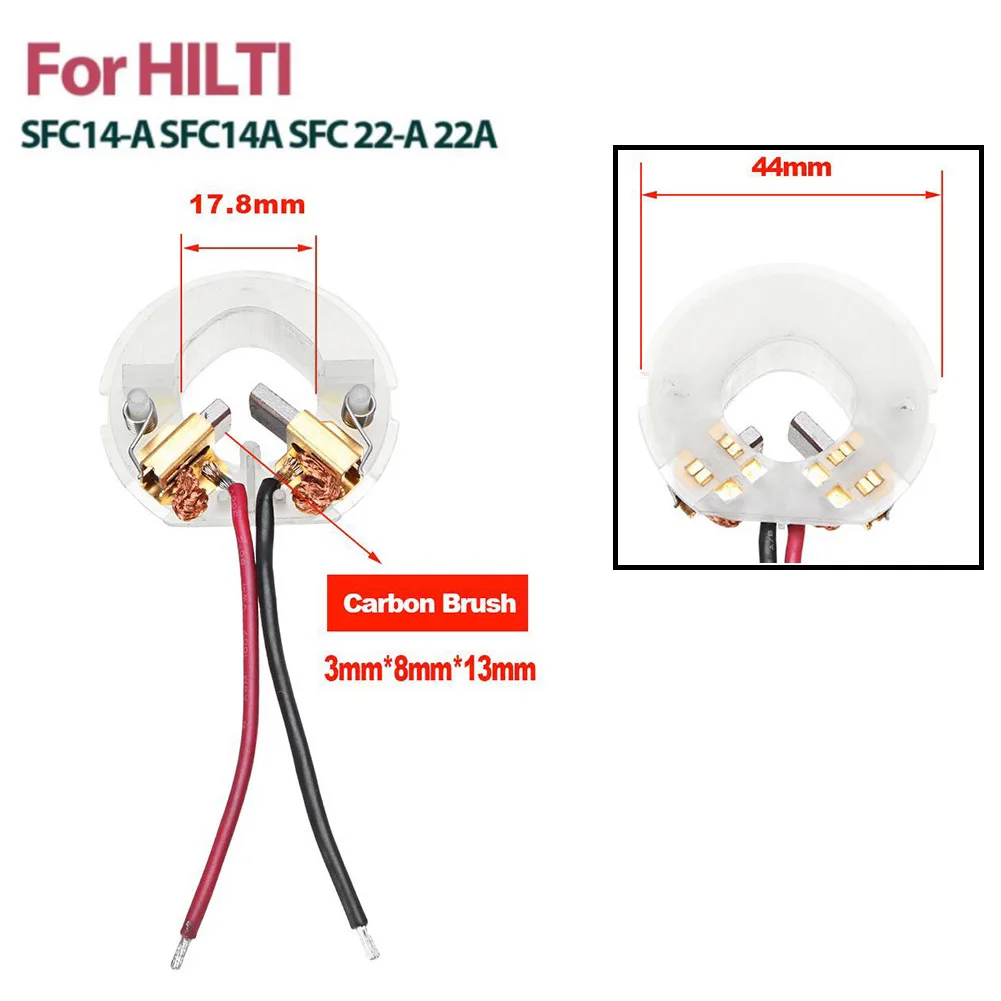 

Держатель для угольных щеток, 44 мм, 3*8*12 мм, 5 шт., запасные части для HILTI SFC14-A SFC14A SFC 22-A 22A, аксессуары для электроинструментов