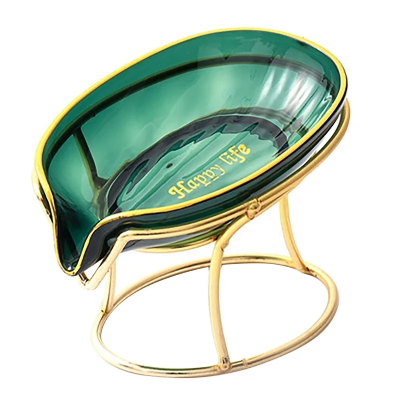 

Leaf Shape Soap Box Bathroom Soap Holder Creative Soap Box Drain Free Perforated Soap Rack Soap Dish Tray