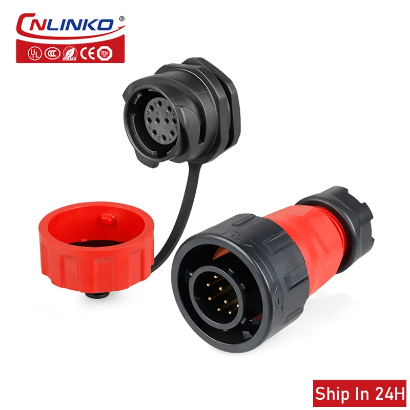 

Cnlinko YM24 M24 waterproof connector 10.12.19pin industrial plug socket for large supermarket agriculture and woodworking