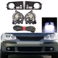 car lights for vw golf 5 v mk5 r32 2004 2005 2006 2007 2008 2009 car styling front led fog light lamp grille cover wire