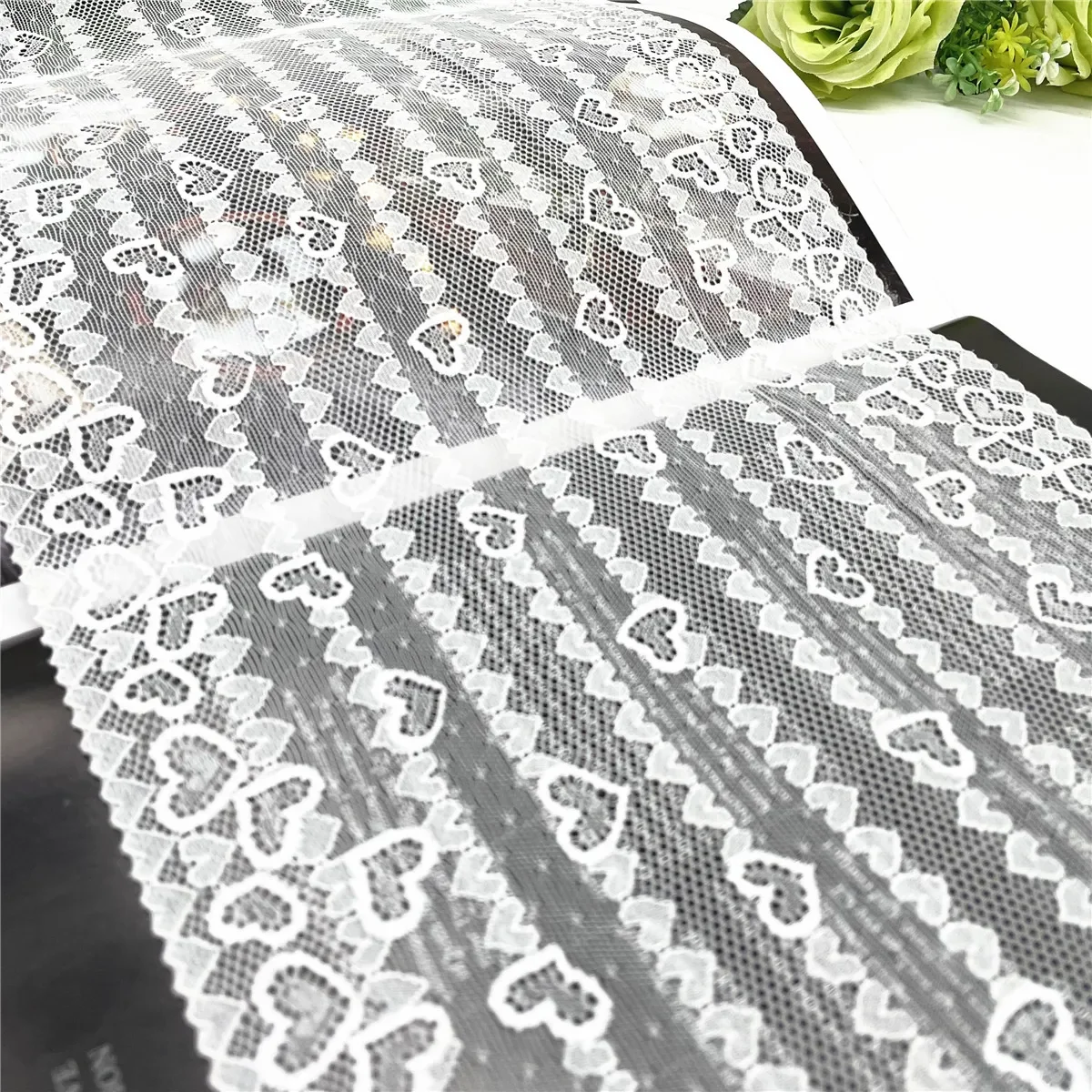 

NEW 3y/lot Width 8 7/8 in White Little Elastic Stretch Lace Trim Lingerie Sewing Craft DIY Apparel Fabric Lace Garment Accesso