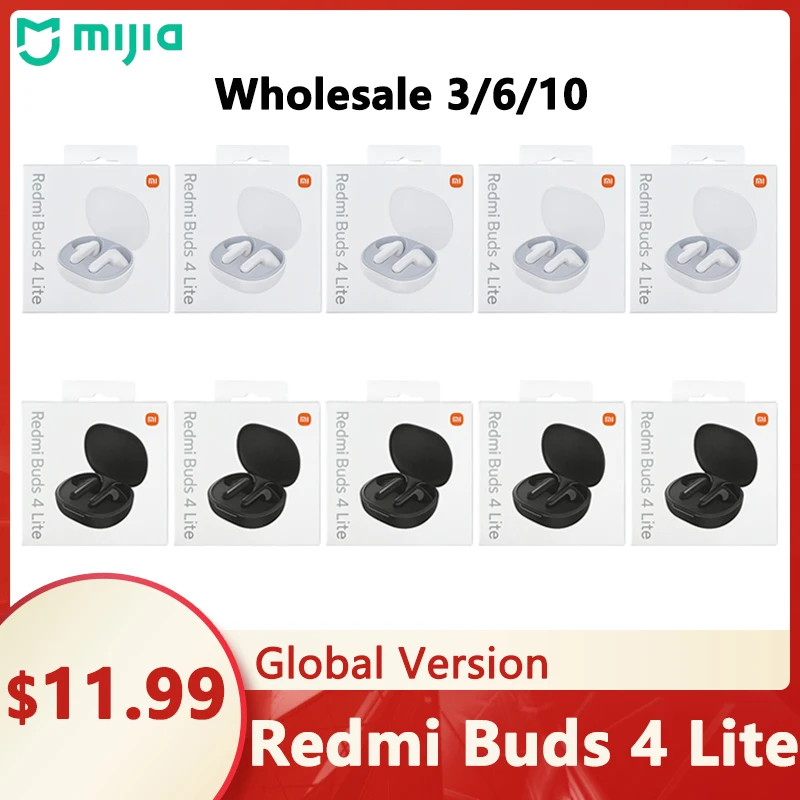 

MIJIA Wholesale Xiaomi Redmi Buds 4 Lite Global Version TWS Bluetooth 5.3 Earphones True Wireless Headphones Lightweight Earbuds