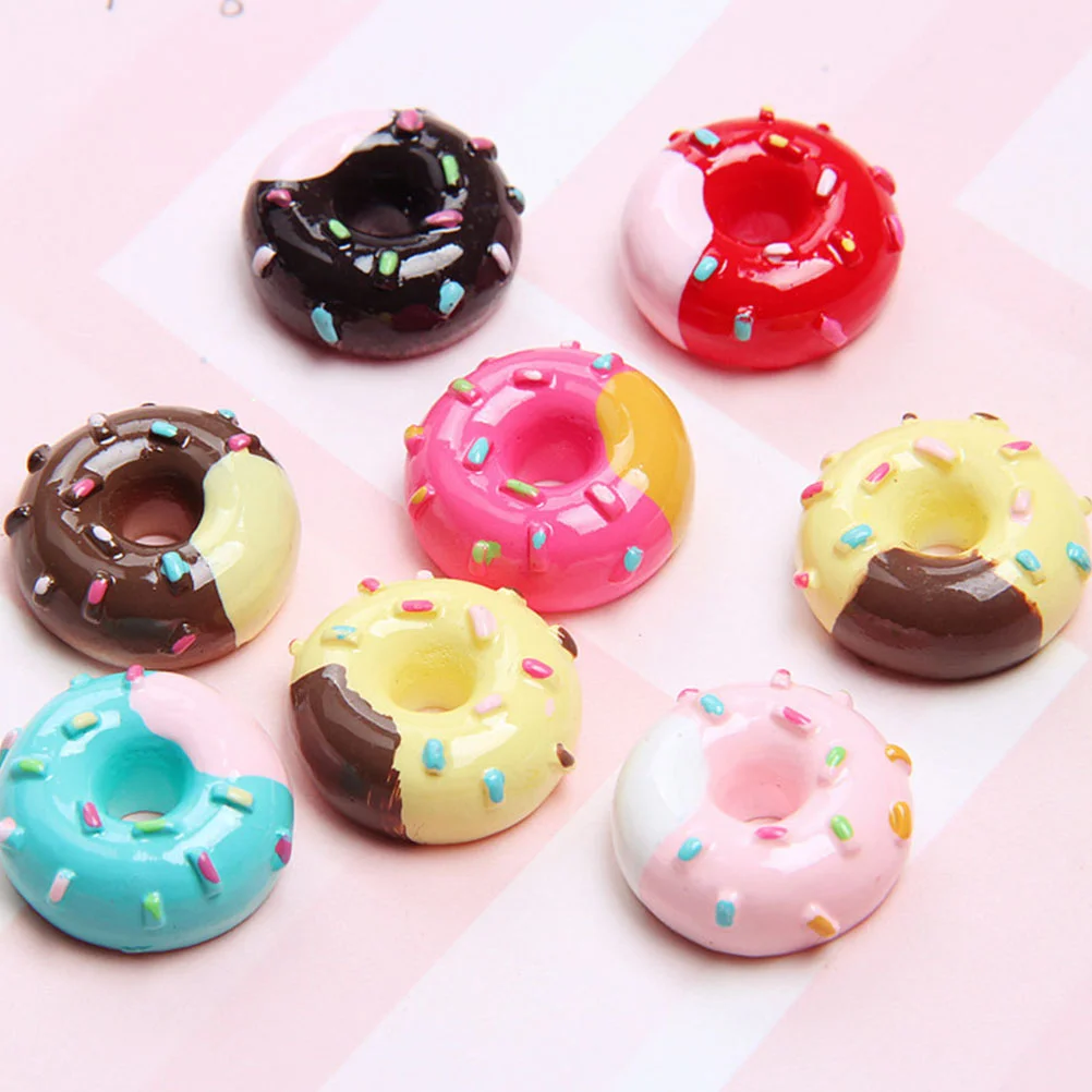 Simulation Donut House Donuts Decor Resin Phone Case Decors Small Figurine