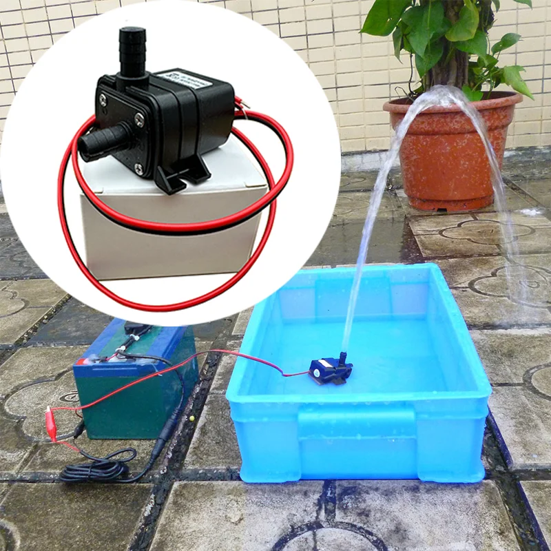 

Miniature DC Brushless Motor Circulating Submersible Pump Pool Waterproof Silent Pump, 240L/H, 12V 4.8w or 24V 5.8w