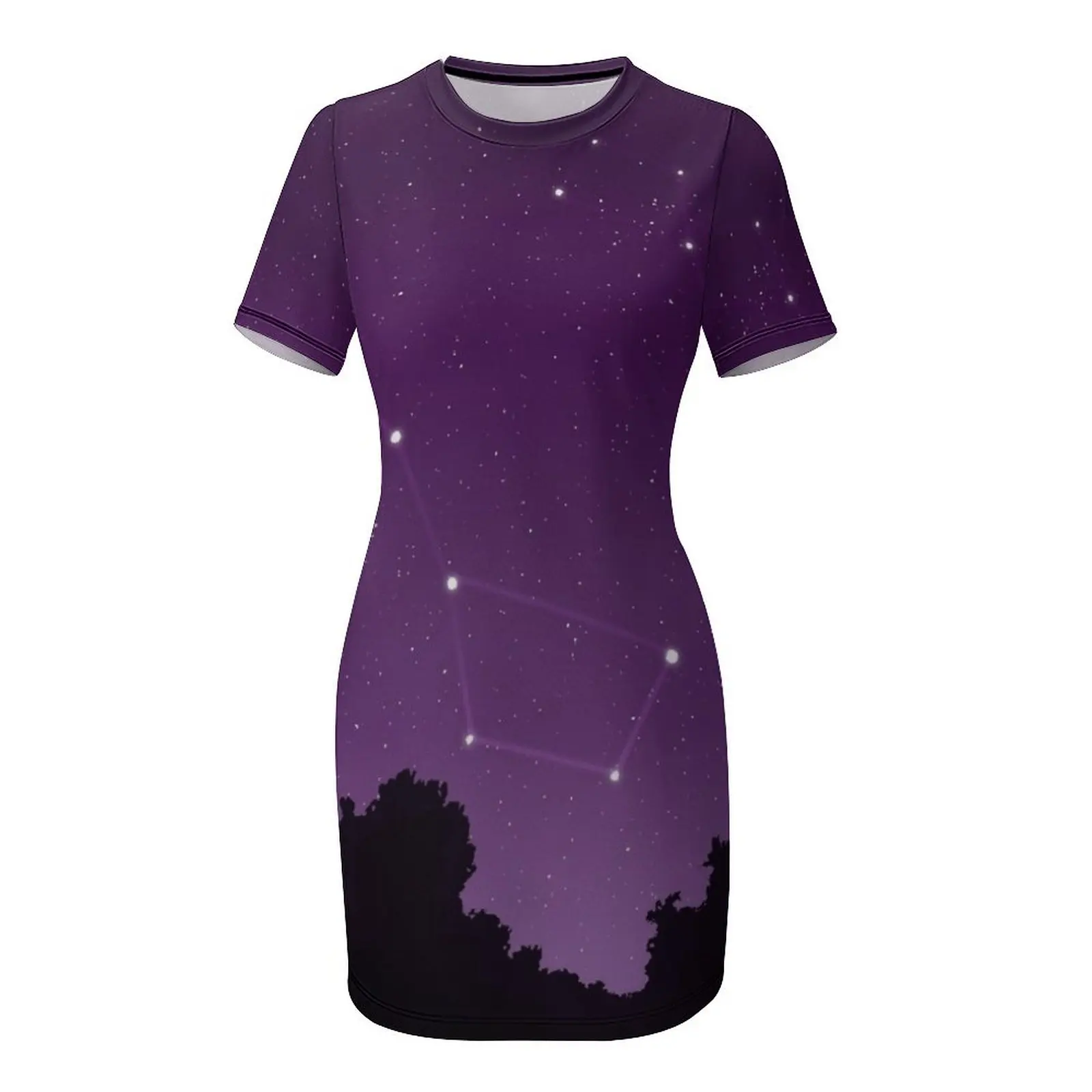 Платье с короткими рукавами и большой ковшом женское модное вечернее платье