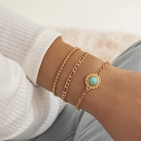 micro inlaid pine stone versatile simple bracelet bracelet vintage handmade multi circle bracelet