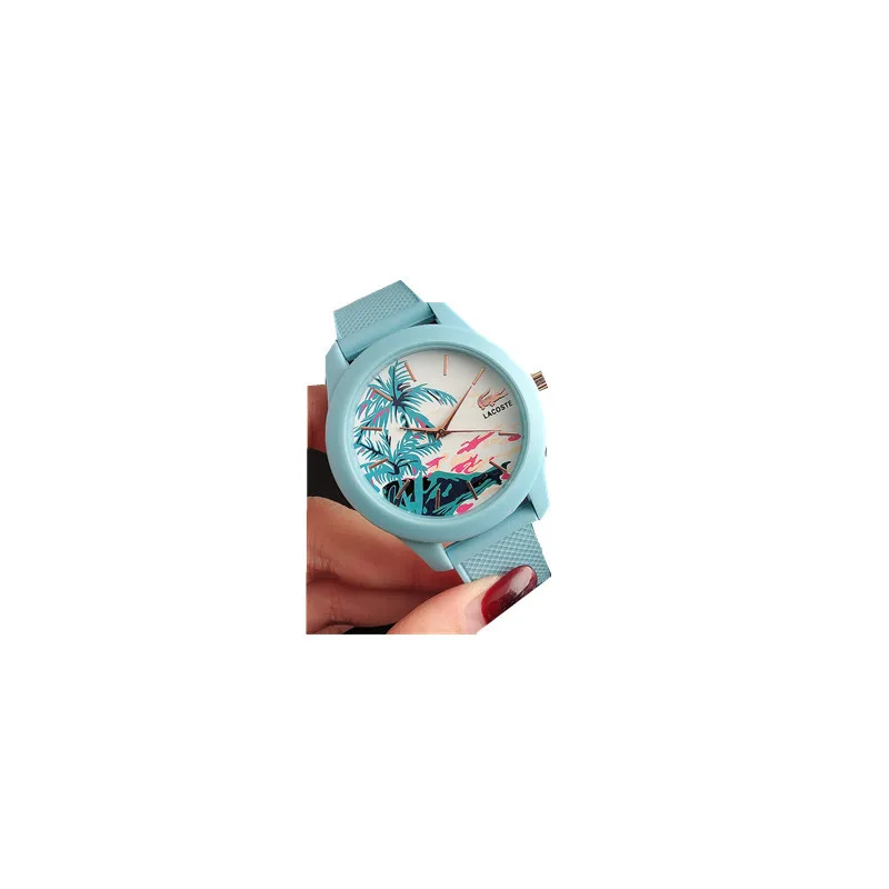 2023 popular European style silicone student watch fashion beautiful landscape map design all-match women's watch