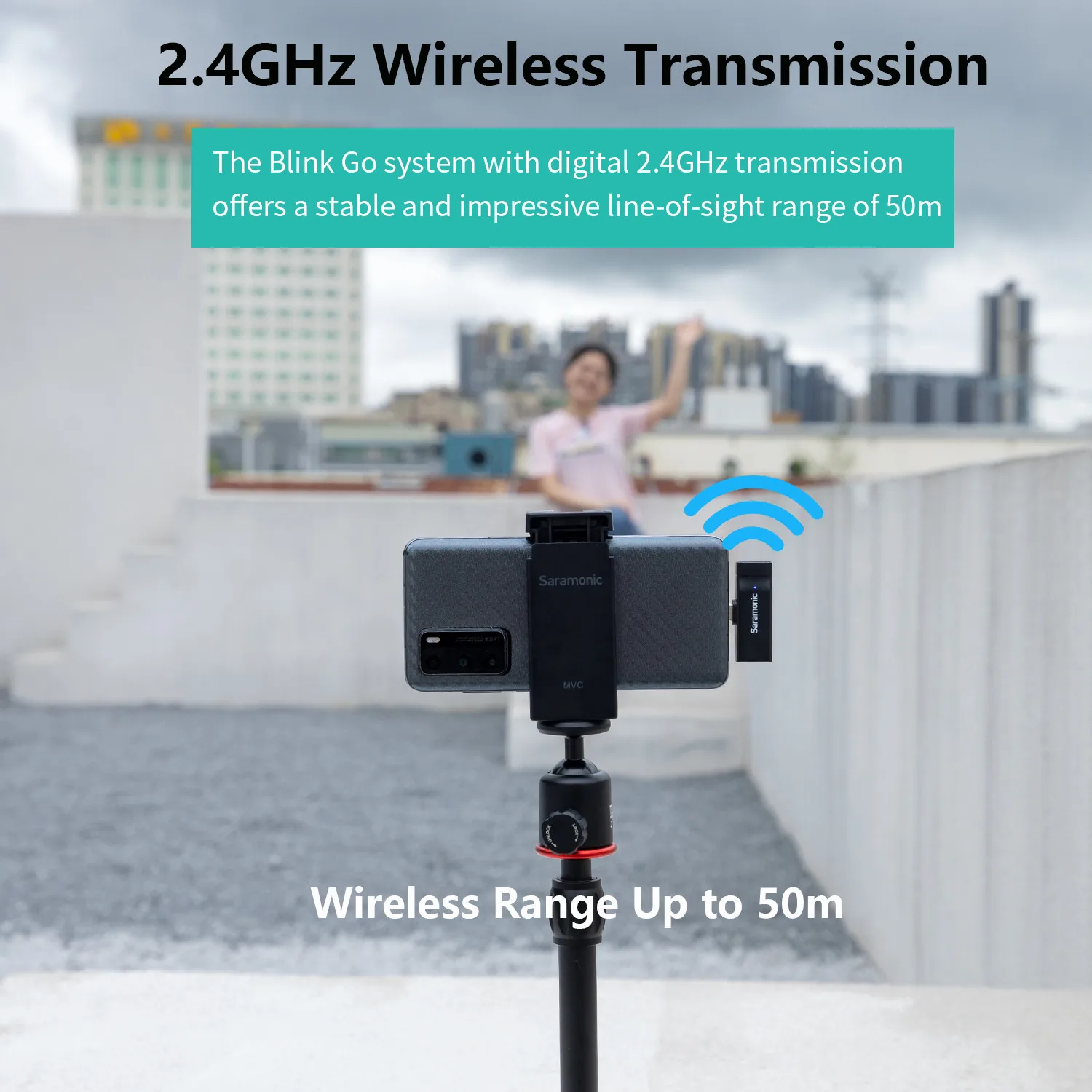 Профессиональный беспроводной петличный микрофон Saramonic Blink Go 2 4 ГГц для iphone Android |
