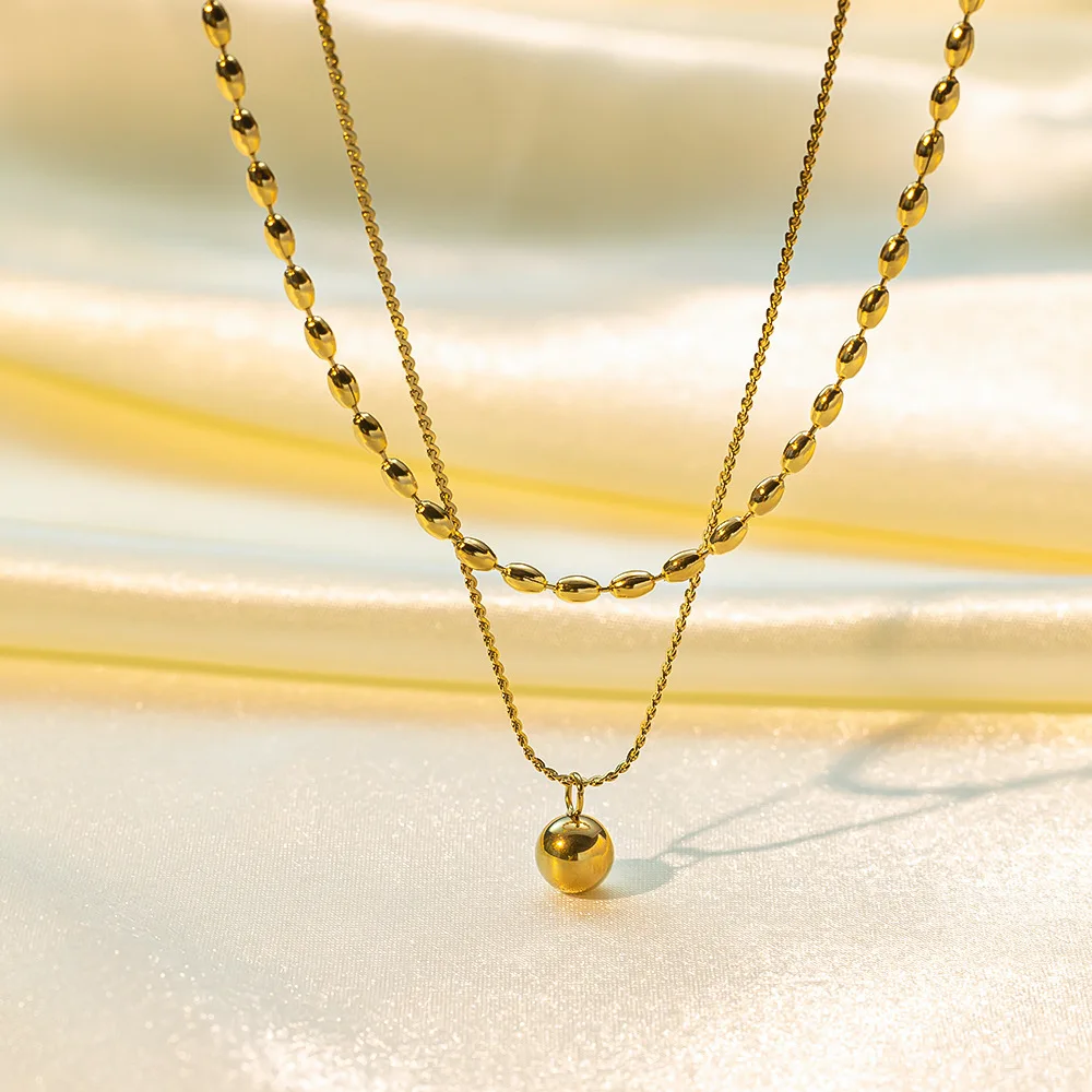 Золотой Цвет Шариковые Подвески Из Нержавеющей Стали 316L Женское Винтажное