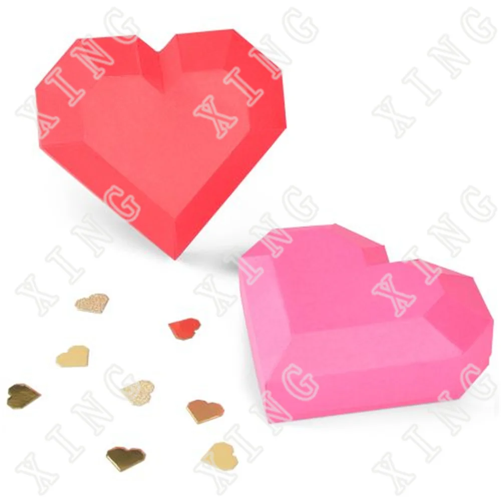 

Arrival 2022 Geo Heart Shaped Box Cutting Dies Diy Craft Paper Greeting Card Scrapbooking Diary Album Decoration Embossing Molds
