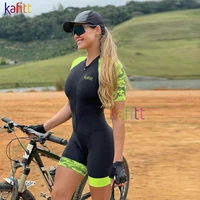 kafitt womens lattice short triathlon skinsuit cycling jersey sets maillot ropa ciclismo bicycle clothing 20d pad jumpsuit kits