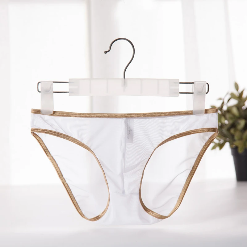 

Men's Sexy Underwear Briefs Slip Soft Breathable Male Panties Net See Through Mesh Low Waist Briefs Underpants