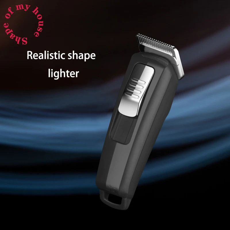 

New Creative Hair clipper Lighter Metal Inflatable Gas Lighters Novelty Cigarette Lighter Smoking Accessories Gadgets For Men