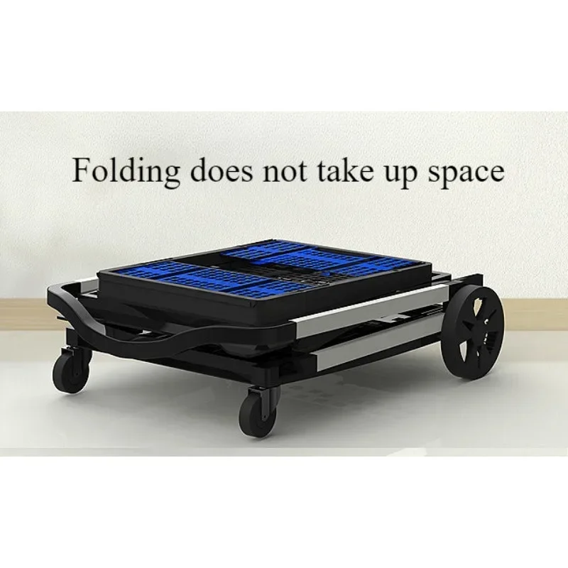 Многофункциональная Складная двухслойная тележка пластиковая корзина прямая