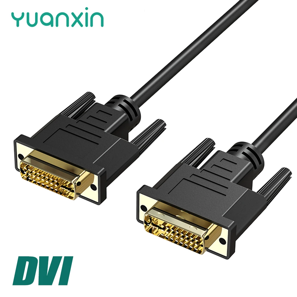 Yuanxin 4K DVI HD Cable 24+1 Male 1920*1080P Computer Engineering Laptop PC Pure Copper 1.5M/3M/5M for Monitor TV