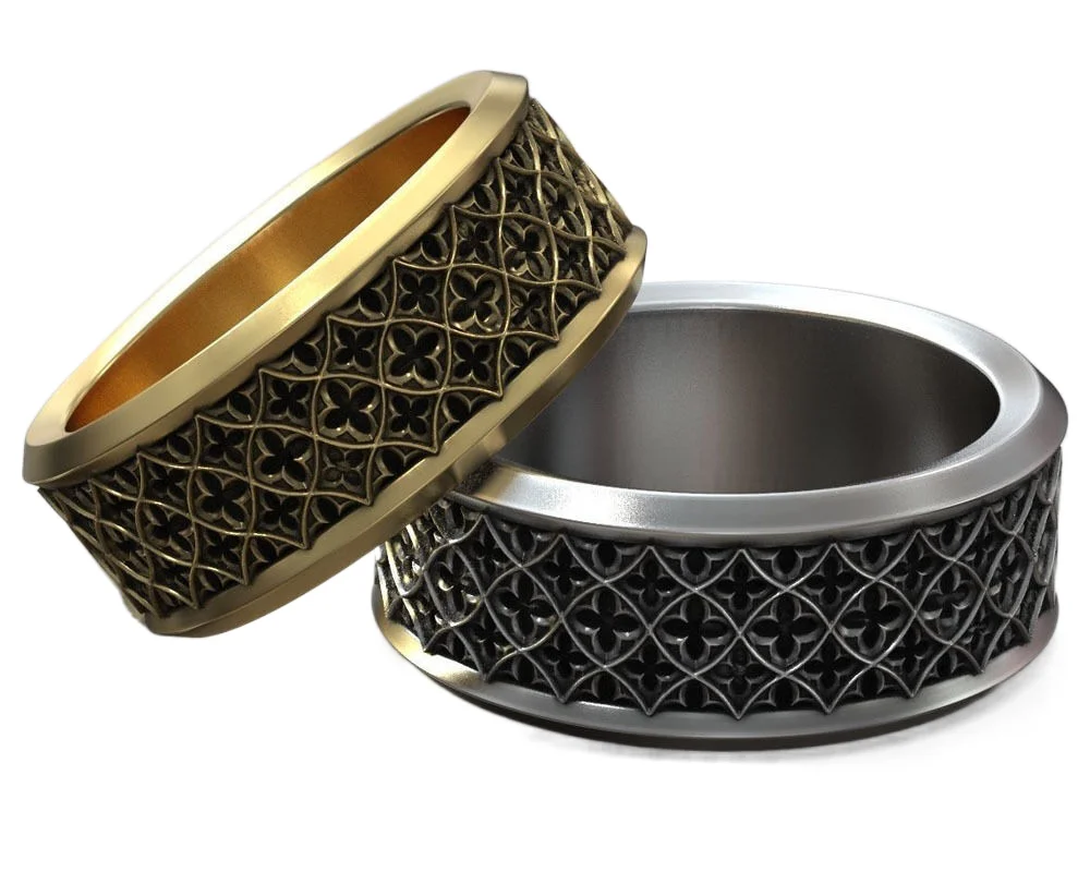 

12,5 г готическое обручальное кольцо из серебра 925 пробы