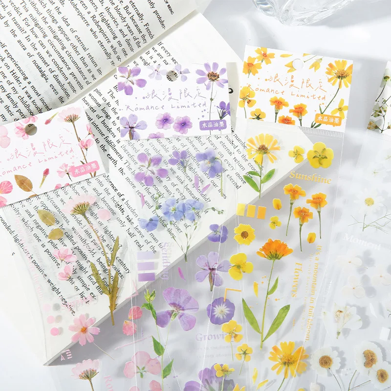

4 Styles Aesthetic Botanical Long Strip Stickers Fresh Scrapbooking DIY Decoration Diary Handbook Stationery Stickers Kawaii