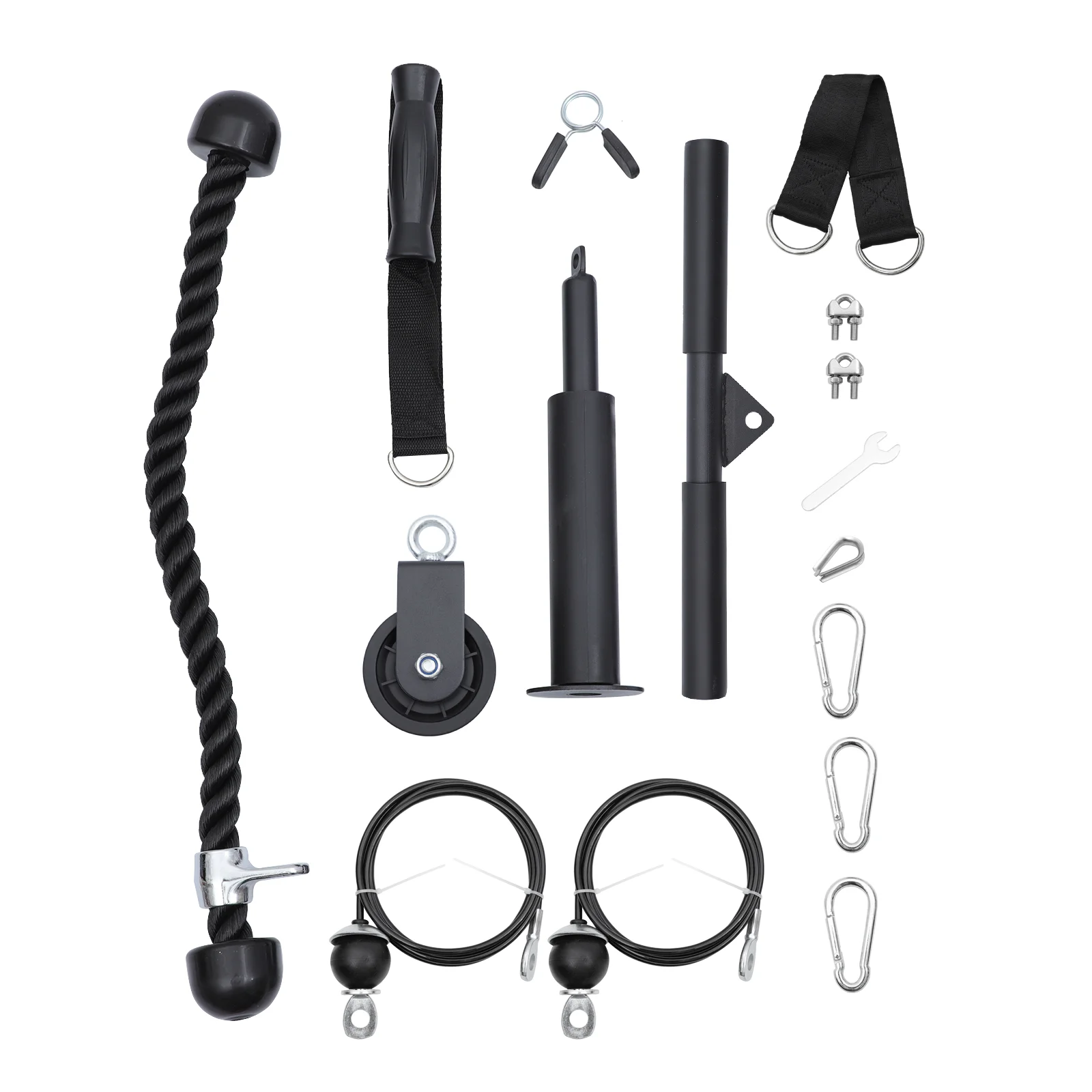 

Fitness Bands Pulley Set Arm Trainer Strength Training Equipment Resistance Workout Lift Tool System Cable Accessories Handles