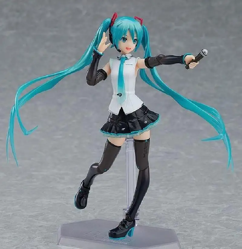 

14cm Kawaii Hatsune Miku Anime Figure Figma 394# V4 PVC Action Figurine Collection Model Toy Doll Desk Decoration Gift Unisex