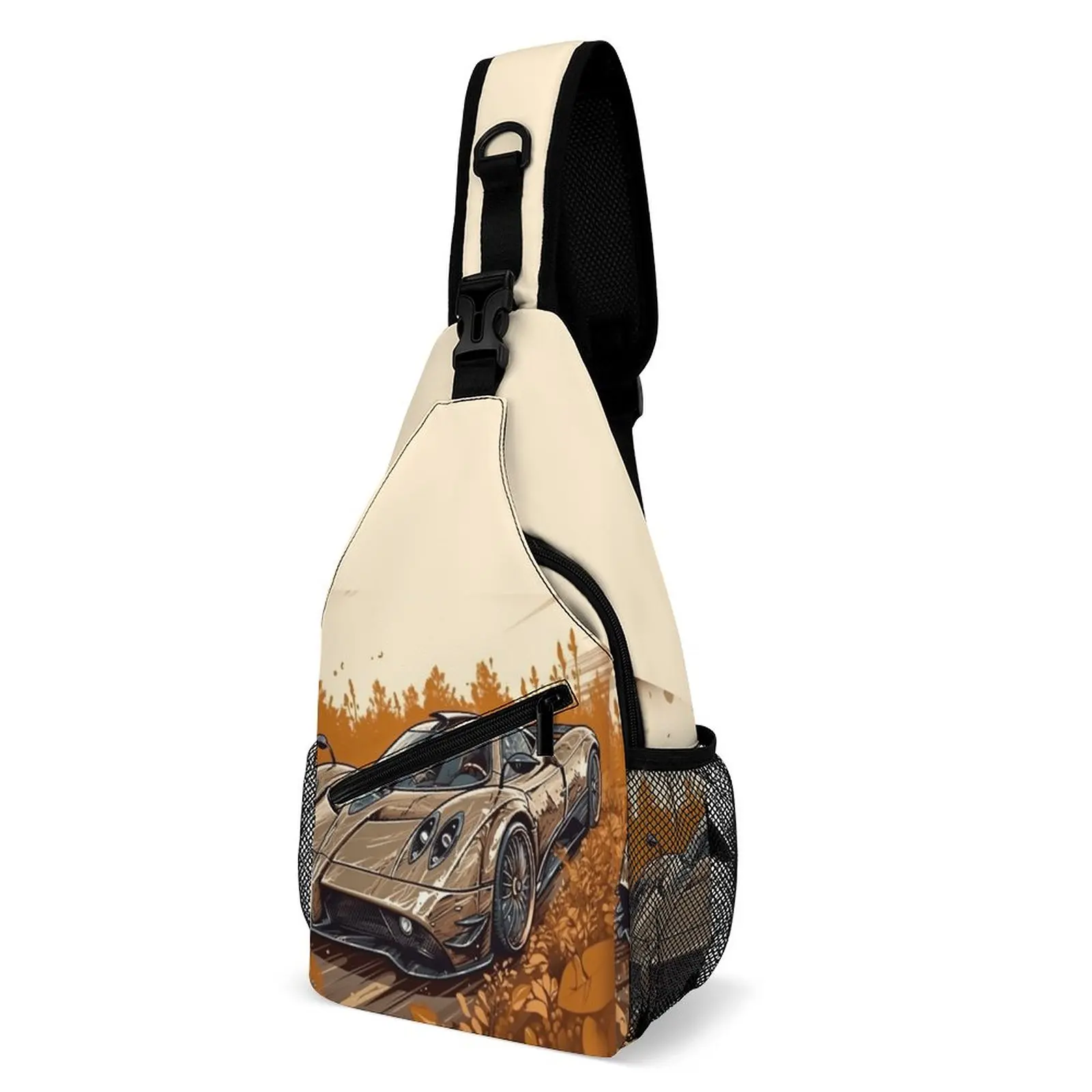 

Speed Sports Car Shoulder Bags Cartoon Nature Style Outdoor Style Chest Bag Men Trip Sling Bag Stylish Business Crossbody Bags