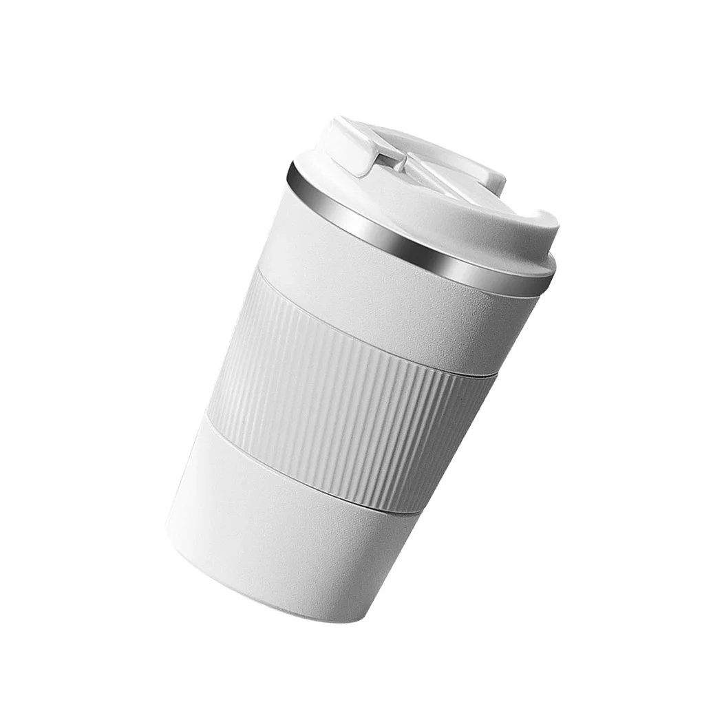 

380 мл/510 мл портативный кофейный термос кружка двойная бутылка для воды из нержавеющей стали чайная кружка с нескользящим чехлом дорожная Ав...