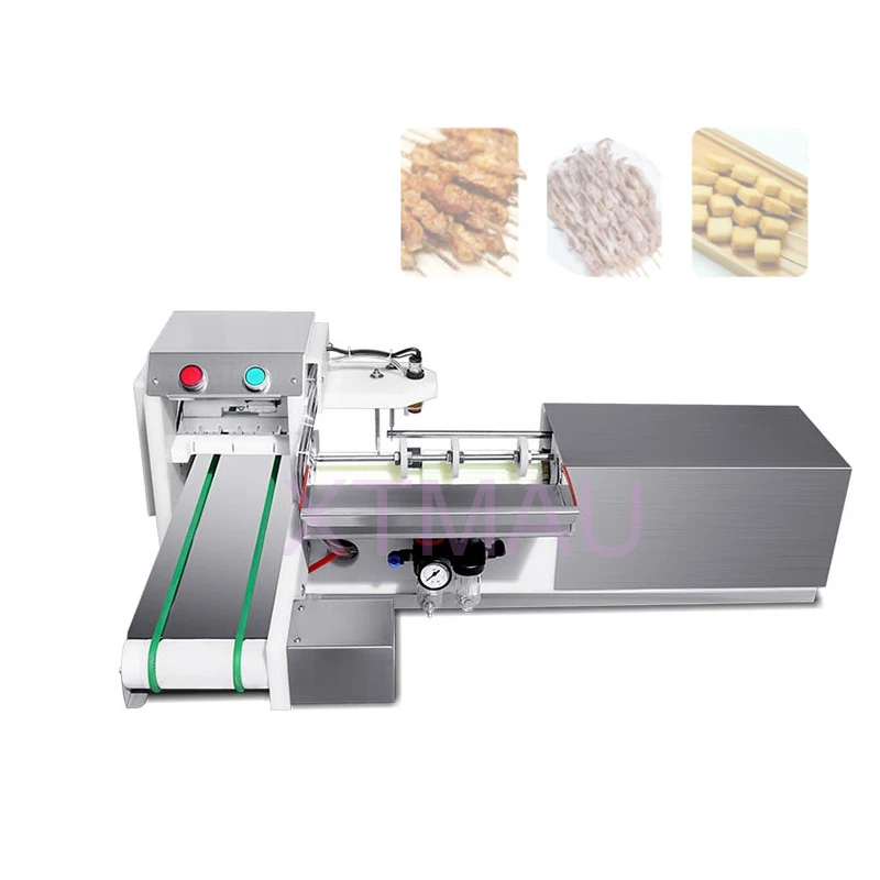 

Electric System Meat Skewer Maker Machine Automatic Stainless Steel Beef Mutton Chicken Heart Kebab String Machines