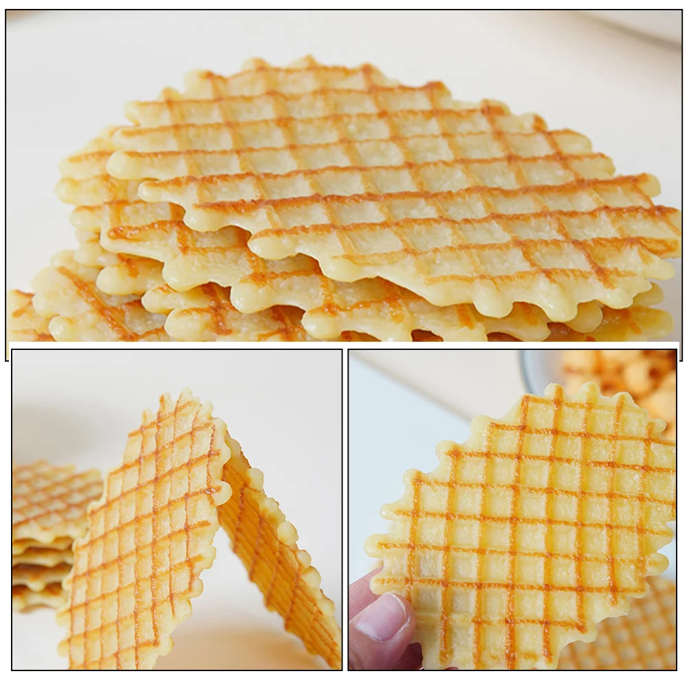 Модель вафельного печенья искусственная еда имитация из ПВХ 6 шт.