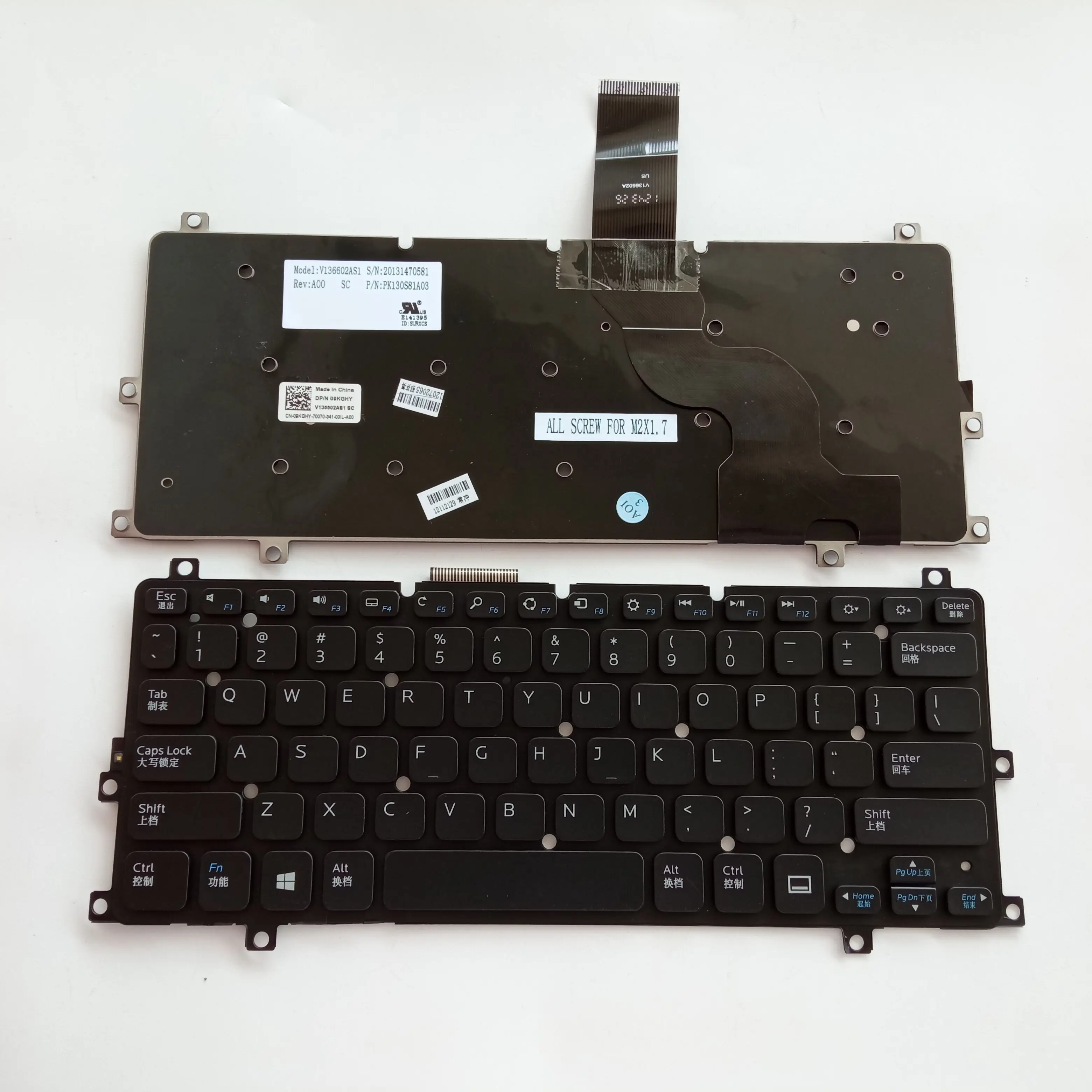 Новая сменная клавиатура для ноутбука DELL 3157, упрощенная, черная, американская раскладка (US) (art.: 3920dbc2cea25) - 3920dbc2cea25