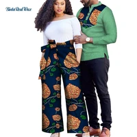 sweet lover couples clothes african print patchwork pants for women bazin riche mens long shirts african style clothing wyq641