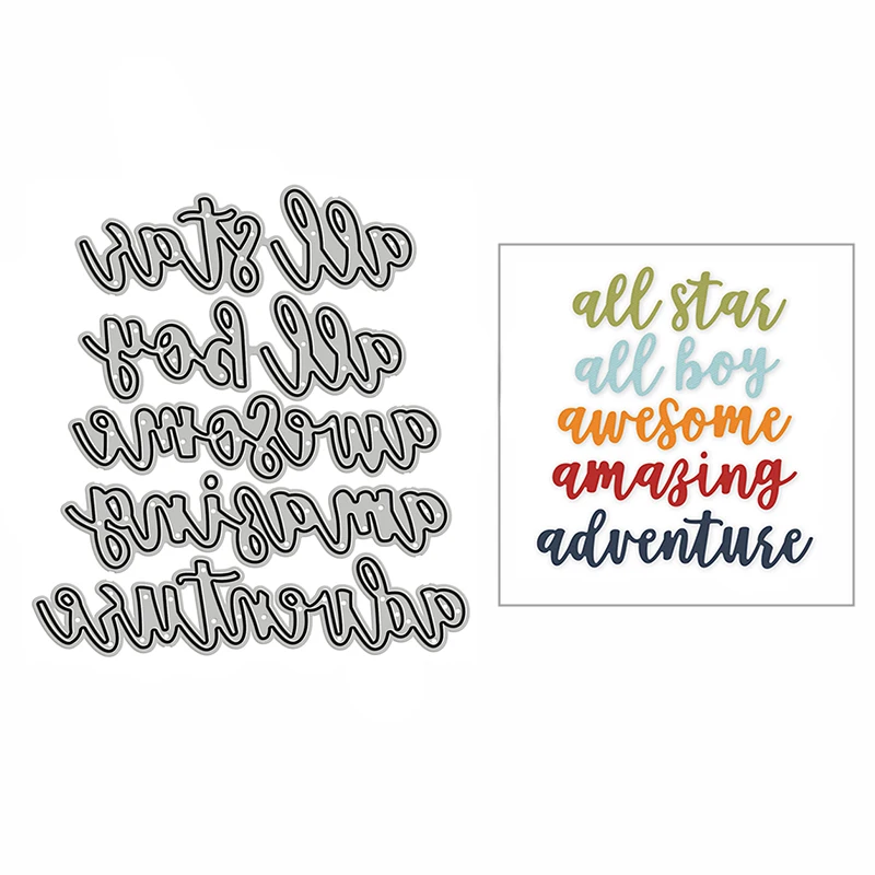 

Новинка 2022 Сделай Сам Приключения мальчик сценарий слова ремесло металлические Вырубные штампы для скрапбукинга и изготовления карт декоративное тиснение без штампов