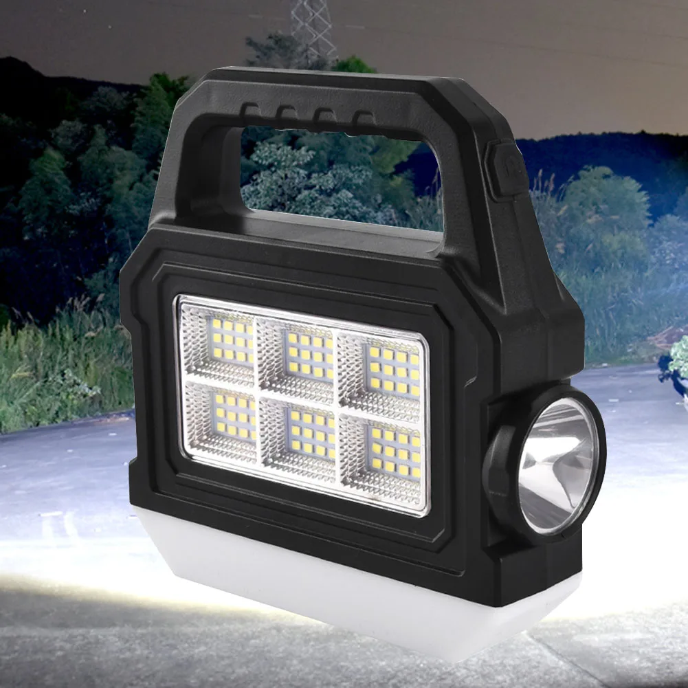 

Светодиодный портативный прожектор COB +, фонарик, 5 В, 1 А, водонепроницаемый фонарик на солнечной батарее, 1800 лм, мАч, аварийный внешний аккуму...