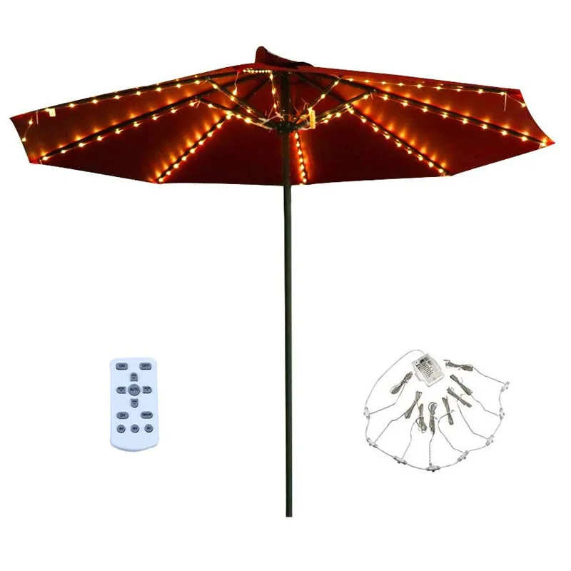 

Solar Energy Lamp Outdoor Camping Tent Light Beach Shade LED Lamp String Cord Chandeliers Umbrella Lights Plastic Warm White