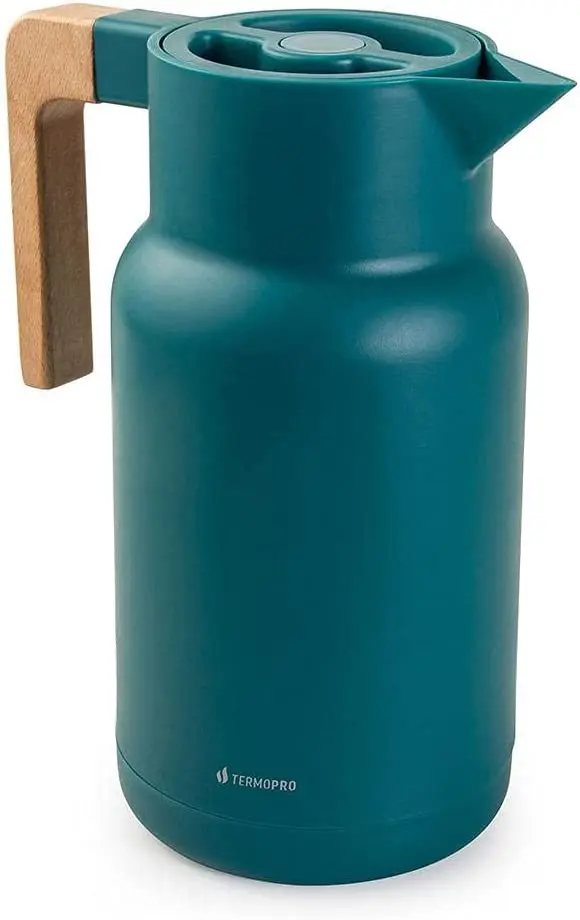 

Wood Fashion Green Thermal Bottle 1L Ternopro Office Thermos Bottle Insulation Kettle Hot Water Thermos Pot