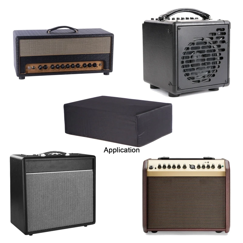 

Guitar Amplifier Cover for Various Models Combo,Polyester and Spandex Black 24BD