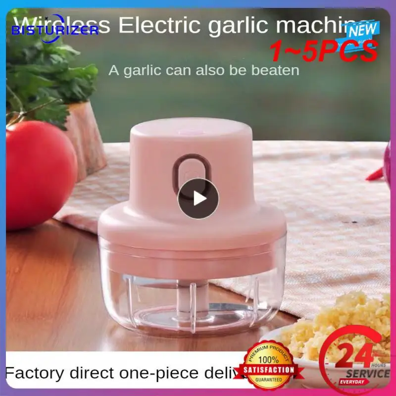 

1~5PCS Mini Electric Garlic Masher Machine 100/250ml Food Processor for Black Pepper Chili Vegetable Nuts Kitchen Tools