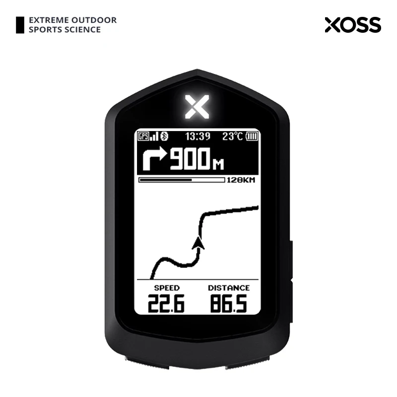 Велокомпьютер XOSS с GPS навигацией, водонепроницаемый, экран 2,4 дюйма