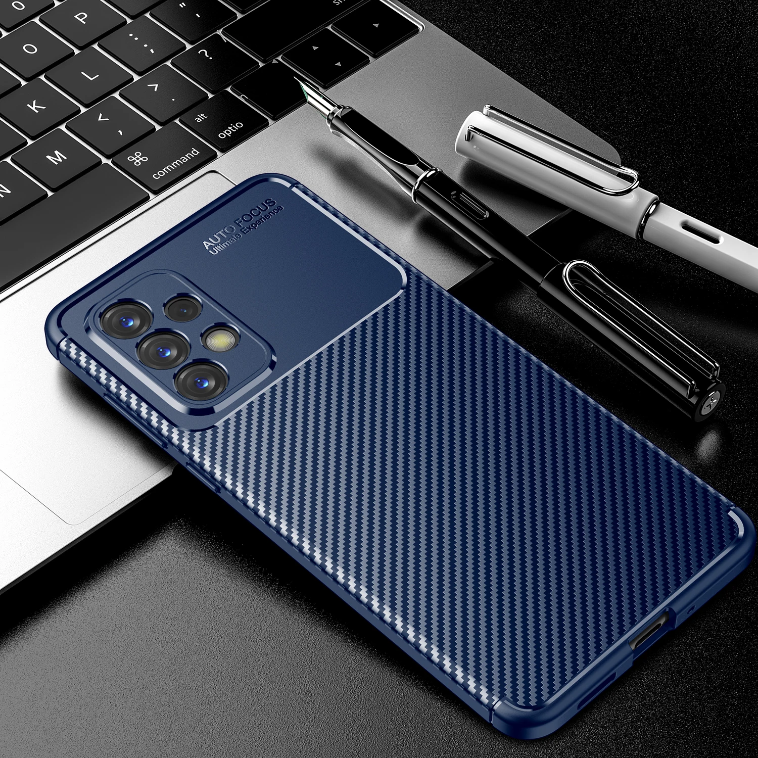 

Luxury Carbon Fiber Pattern Soft TPU Shockproof Case For Samsung Galaxy A40S A41 EUR A42 5G Protective Back Cover Coque Fundas